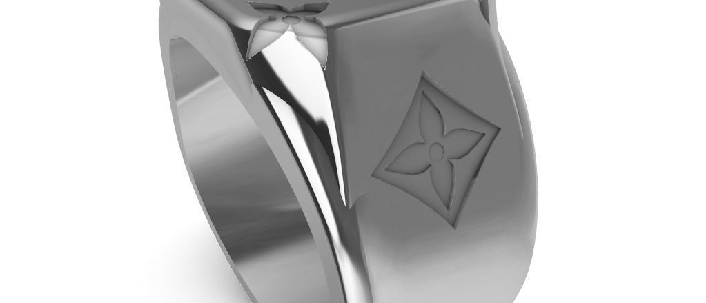Louis Vuitton Desinger Ring 3D print model_3