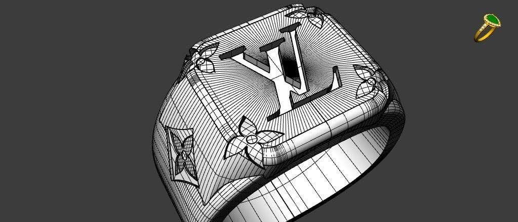 Louis Vuitton Desinger Ring 3D print model_8