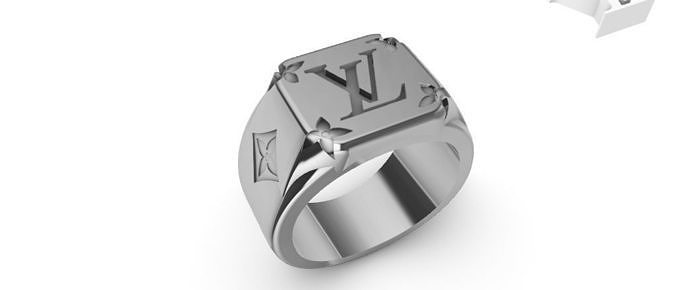 Louis Vuitton Desinger Ring 3D print model