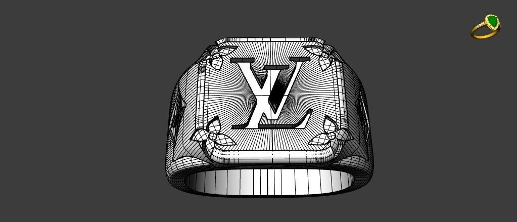 Louis Vuitton Desinger Ring 3D print model_7
