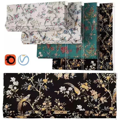 Roman Curtains 141 ORIENTALIS DELFT ROMAN BLIND