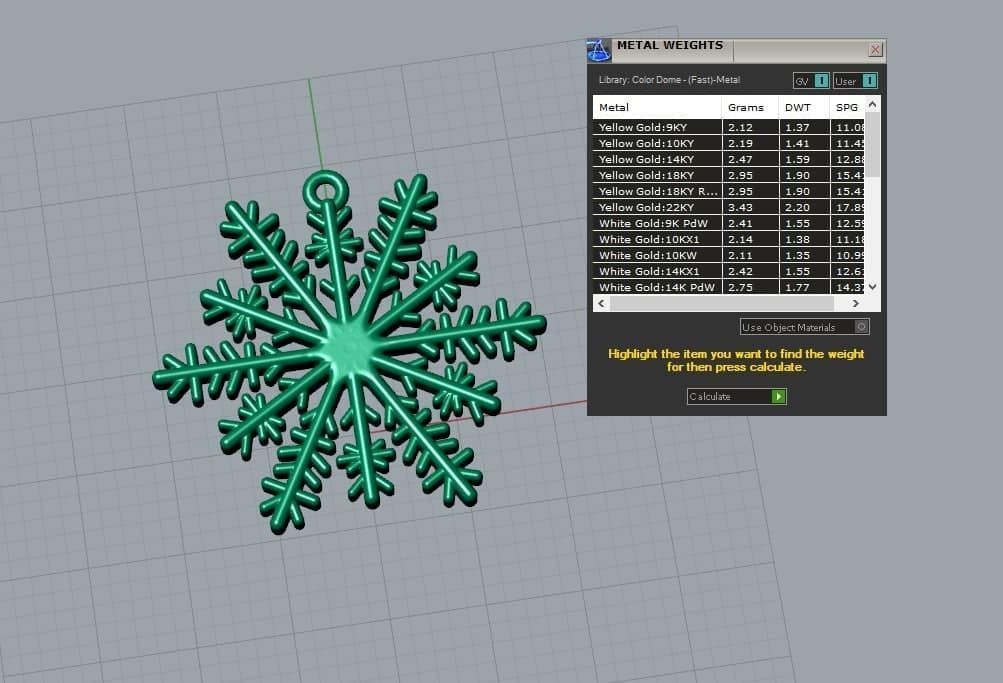 snow jewelry pendant 3D print model_6