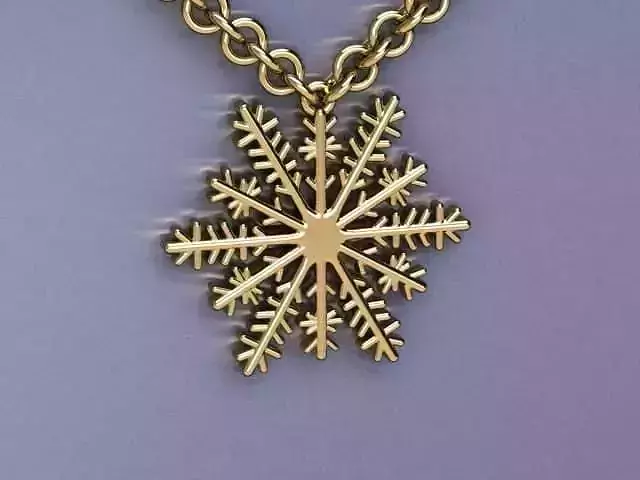snow jewelry pendant 3D print model