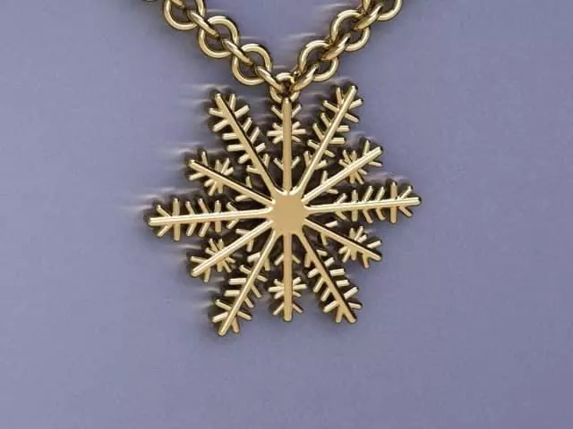 snow jewelry pendant 3D print model_0
