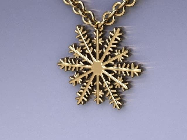 snow jewelry pendant 3D print model_1