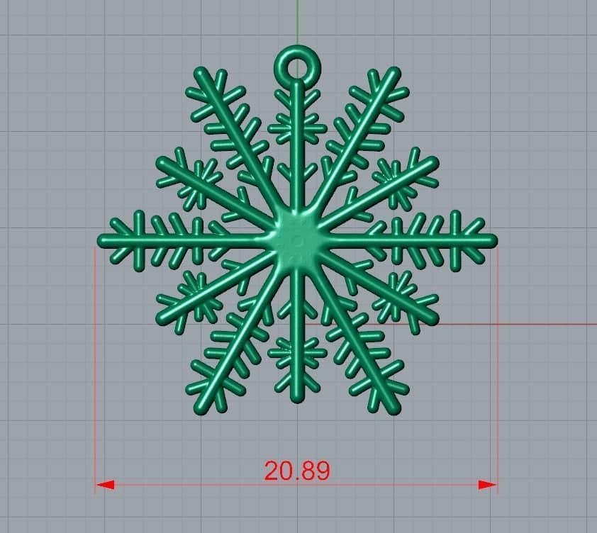 snow jewelry pendant 3D print model_4