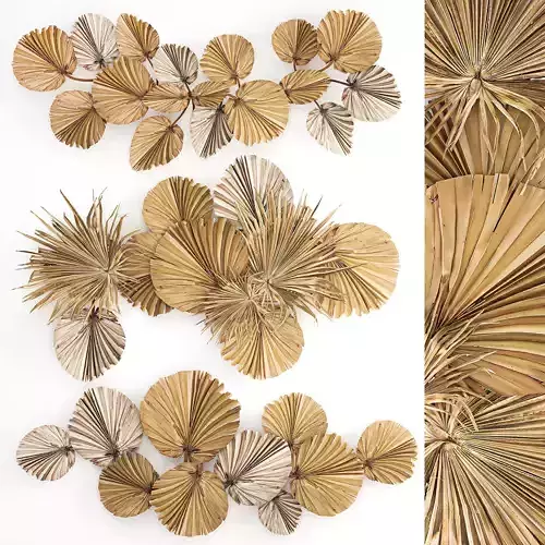 Wall panel made of dry palm leaves 222