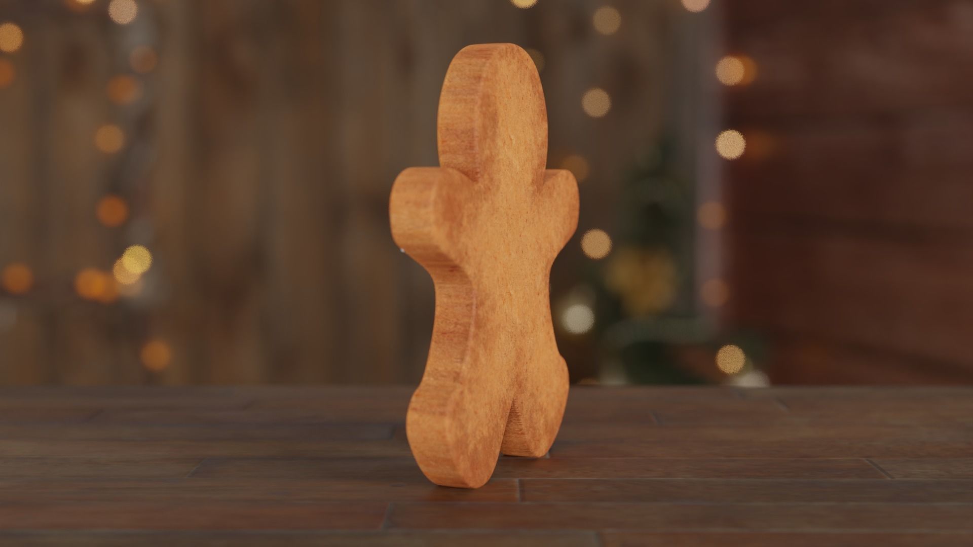 Gingerbread Man 3D model_9