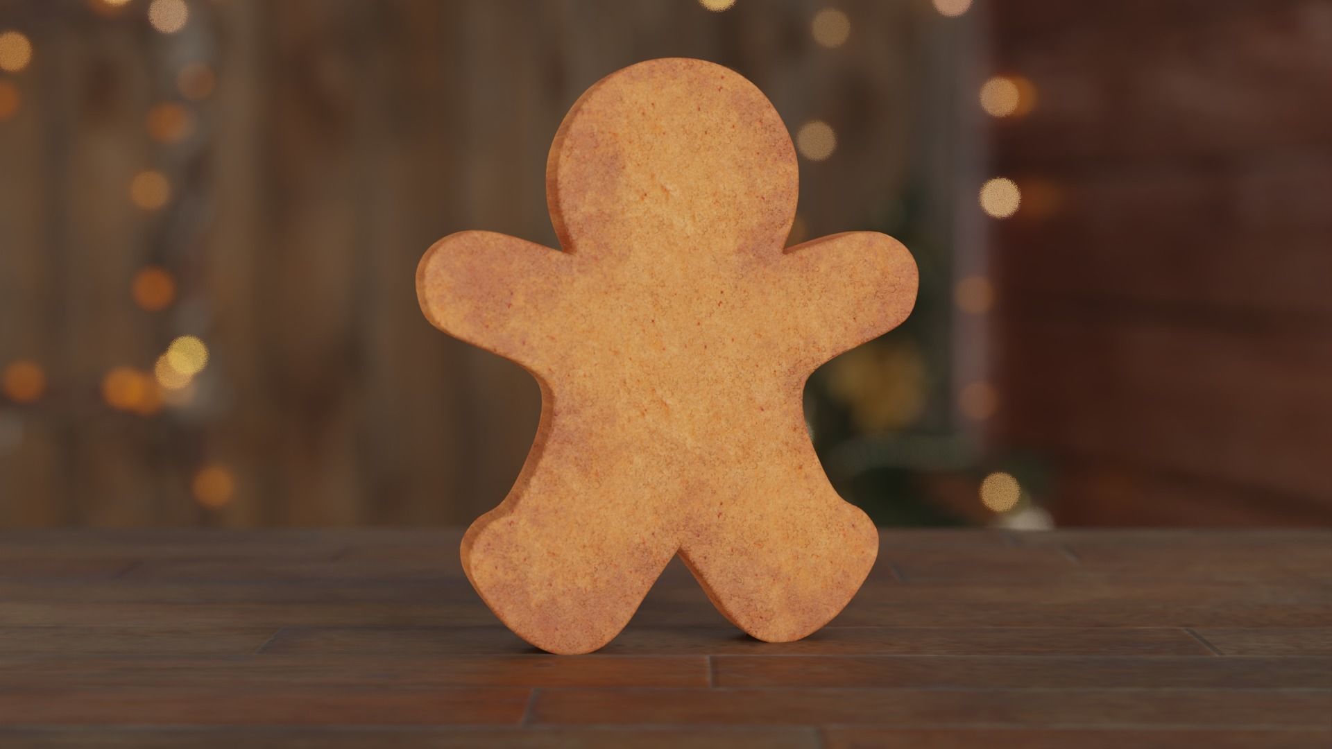 Gingerbread Man 3D model_4