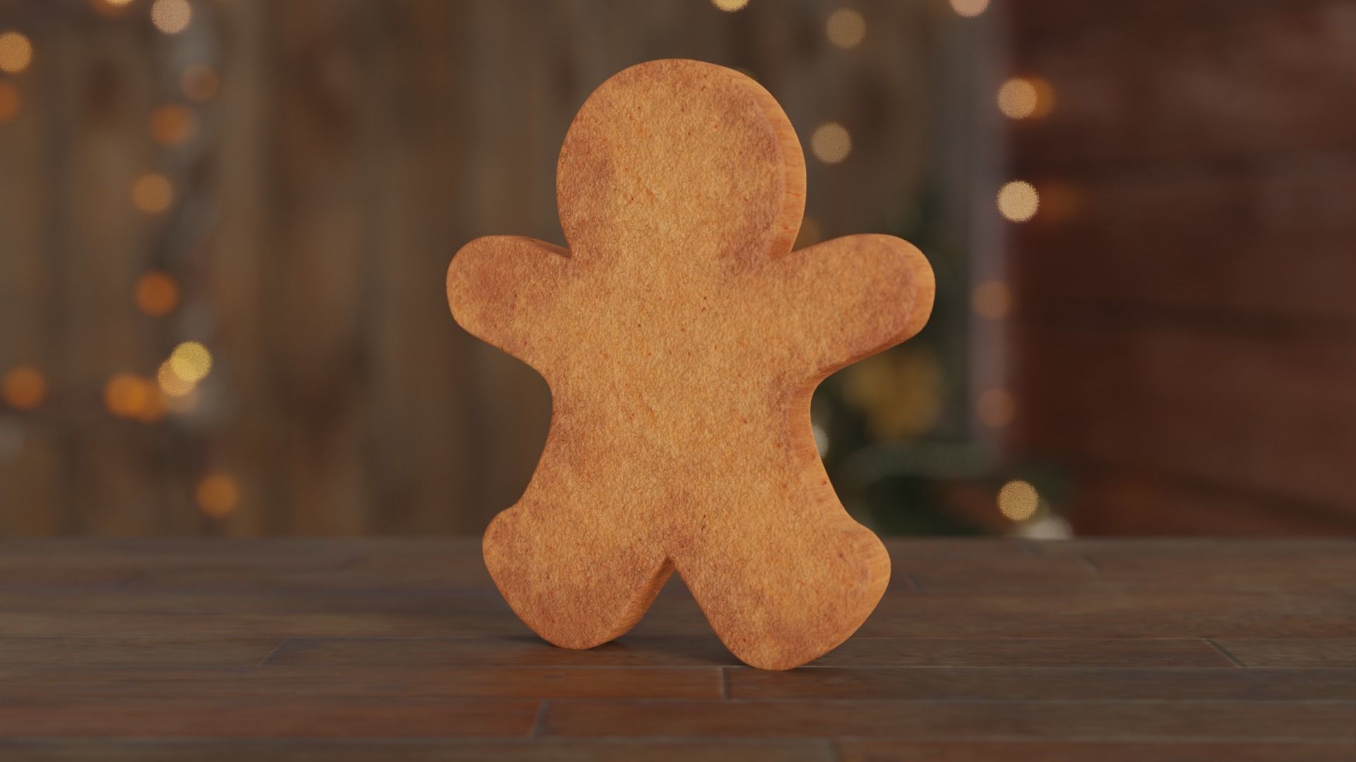 Gingerbread Man 3D model_2