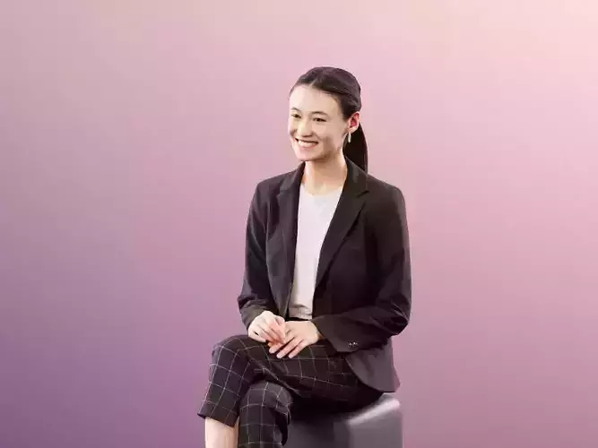 Francine 11283 - Sitting Asian Business Woman