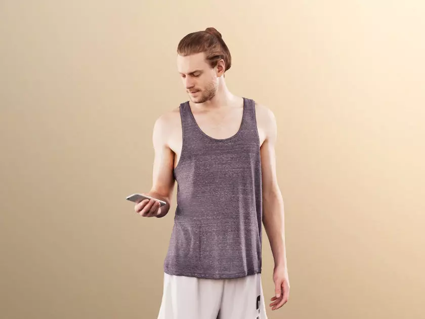 Milo 11231 - Man In Summer Outfit Checking His Phone Low-poly 3D model_0