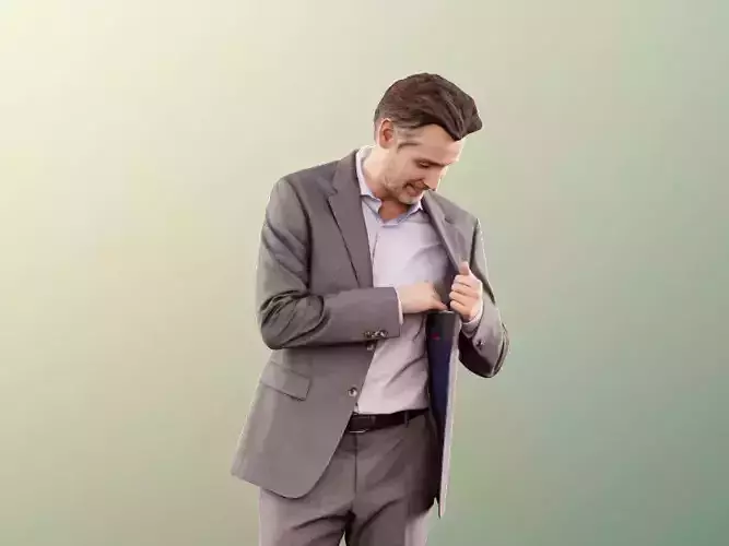 Will 10854 - Walking Best Ager Man In Suit