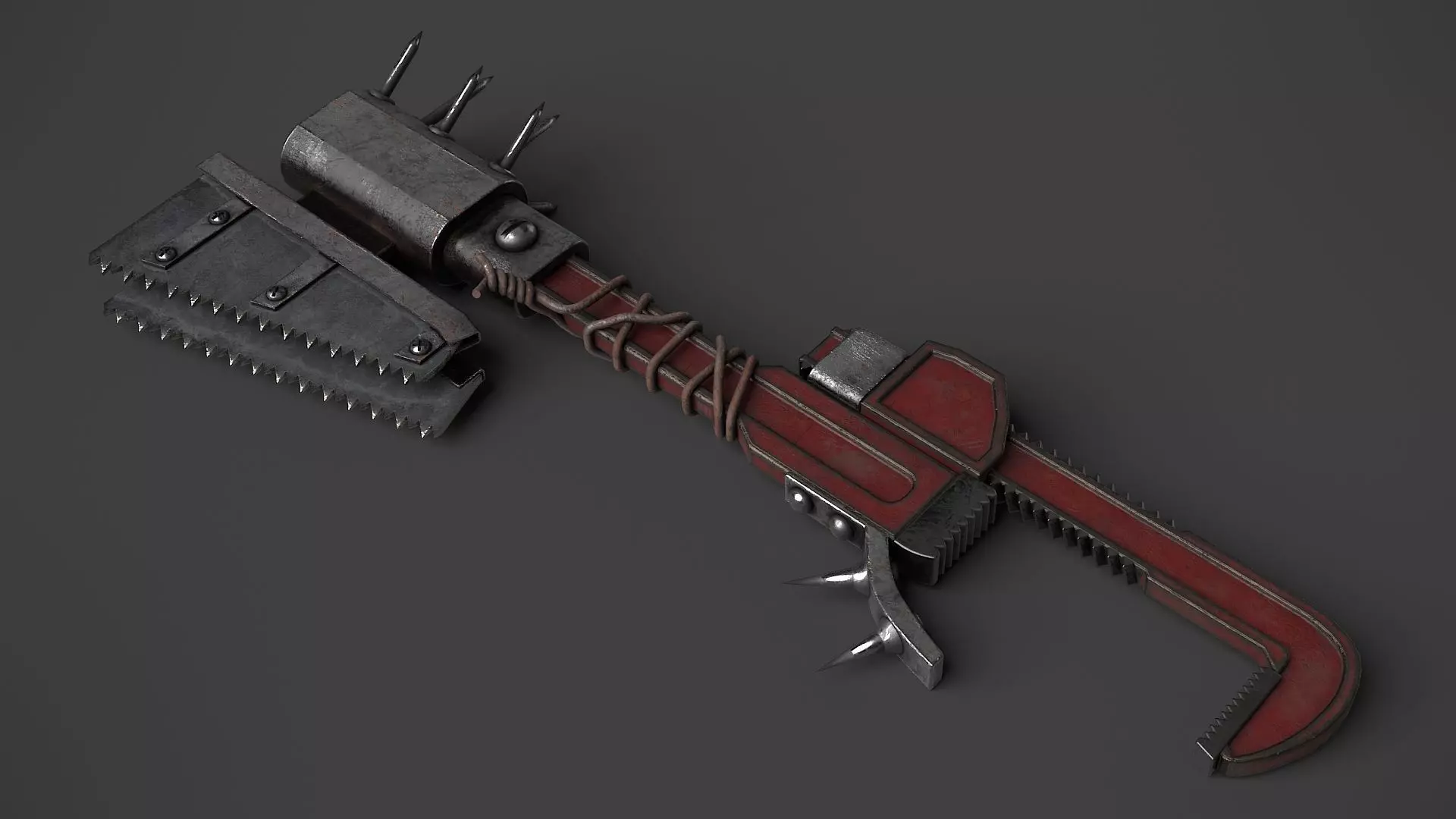 Modifiable Strike Weapon 14 Low-poly 3D model_0