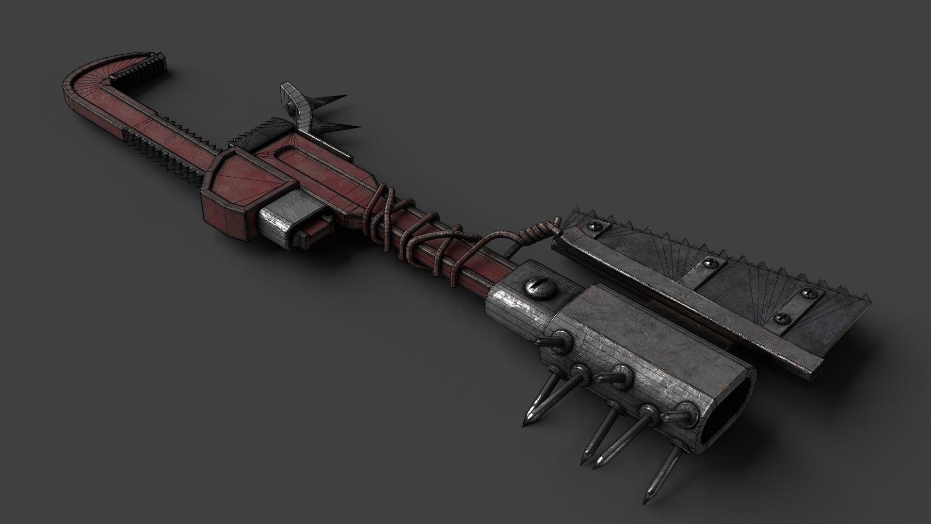 Modifiable Strike Weapon 14 Low-poly 3D model_11