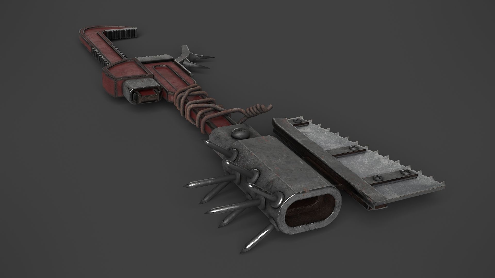 Modifiable Strike Weapon 14 Low-poly 3D model_4