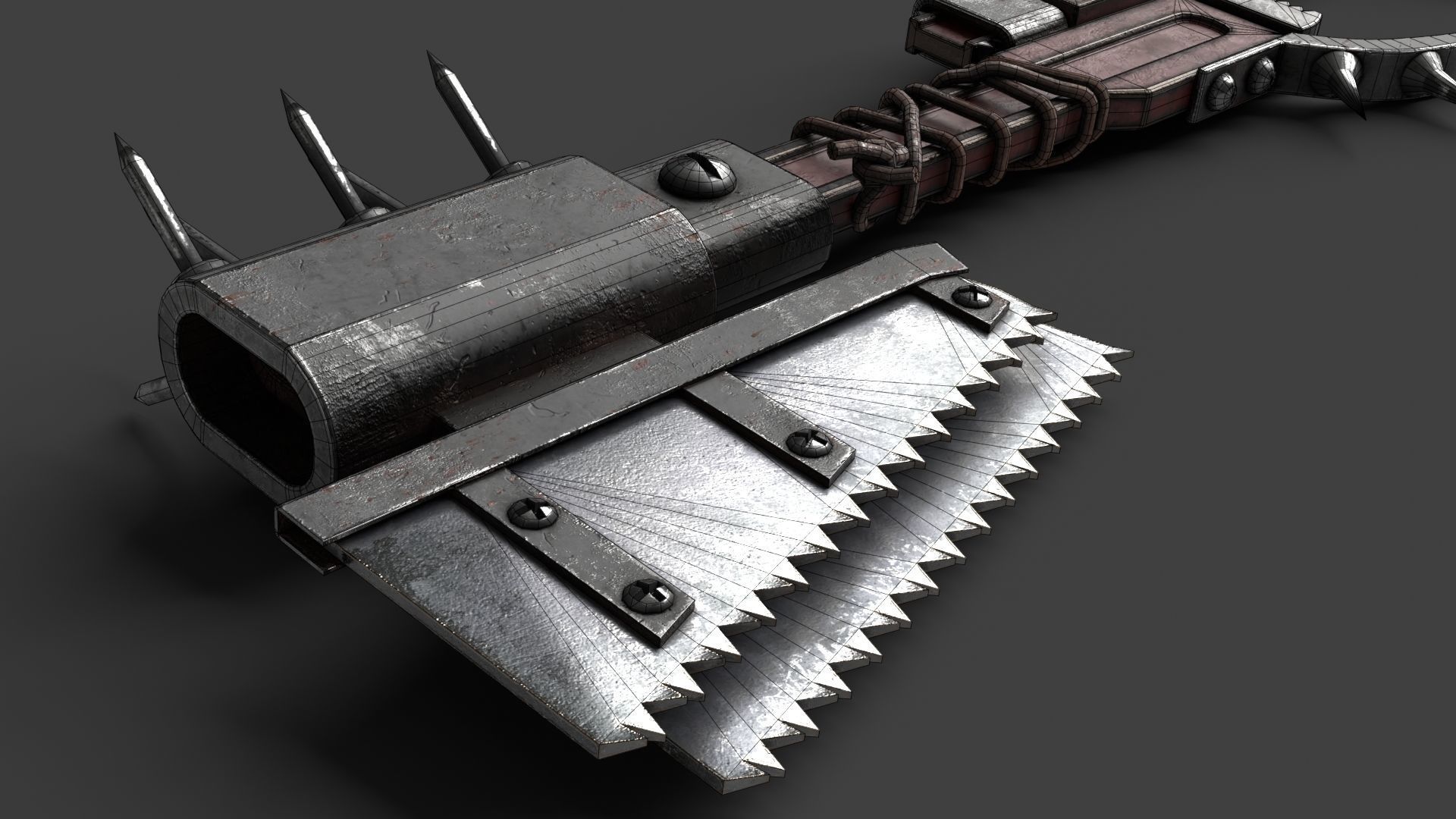 Modifiable Strike Weapon 14 Low-poly 3D model_18