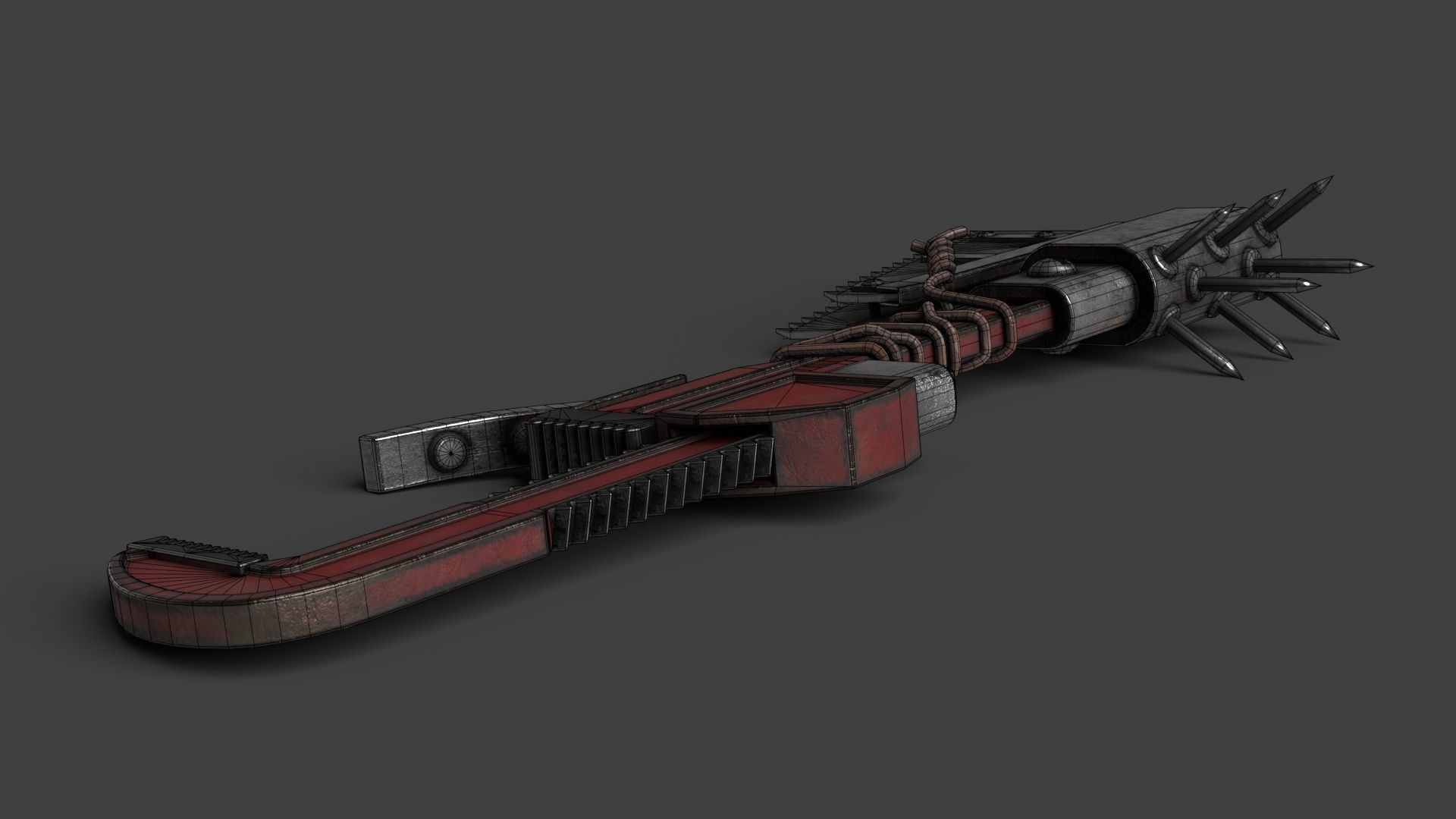 Modifiable Strike Weapon 14 Low-poly 3D model_16