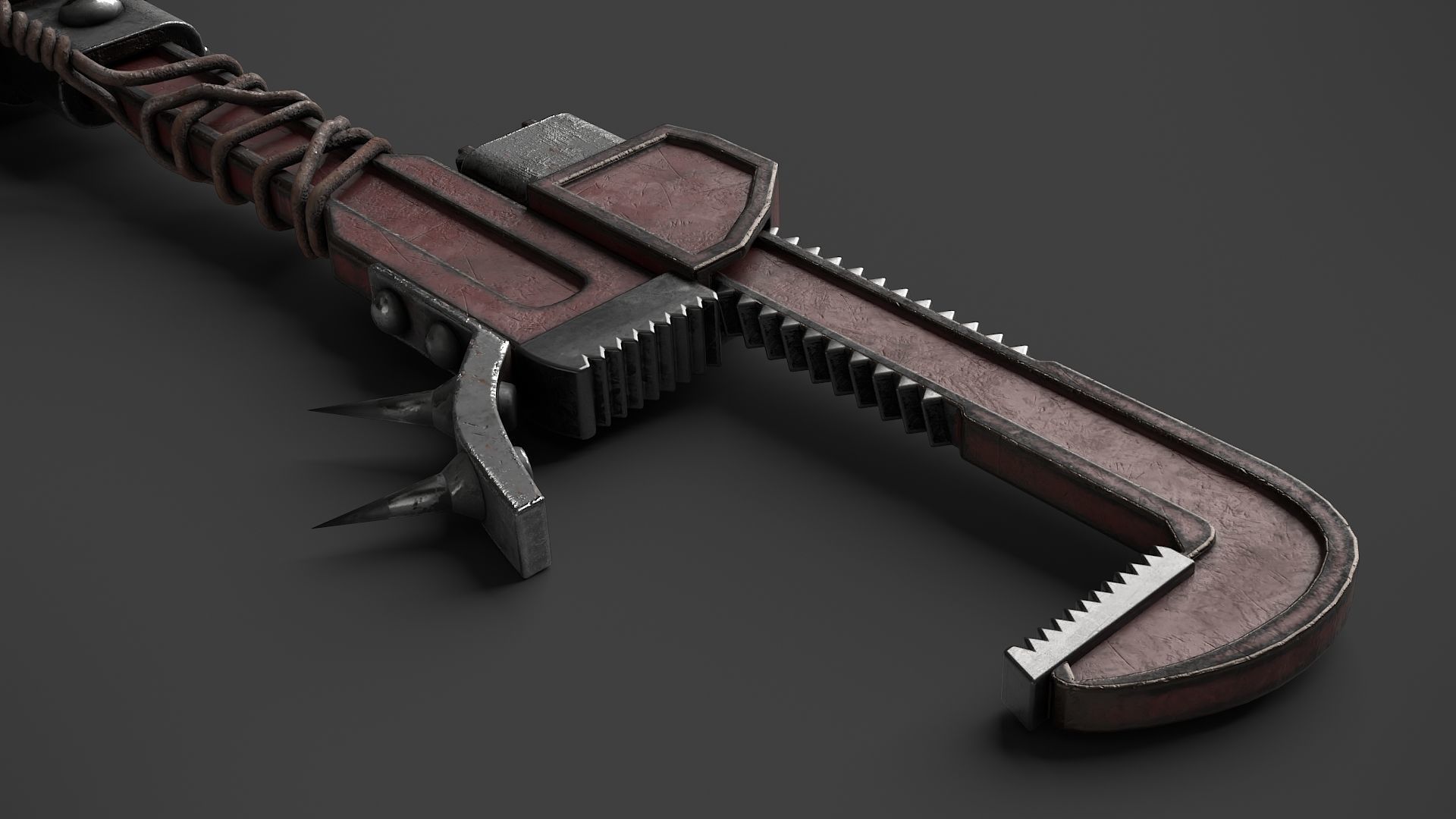 Modifiable Strike Weapon 14 Low-poly 3D model_7