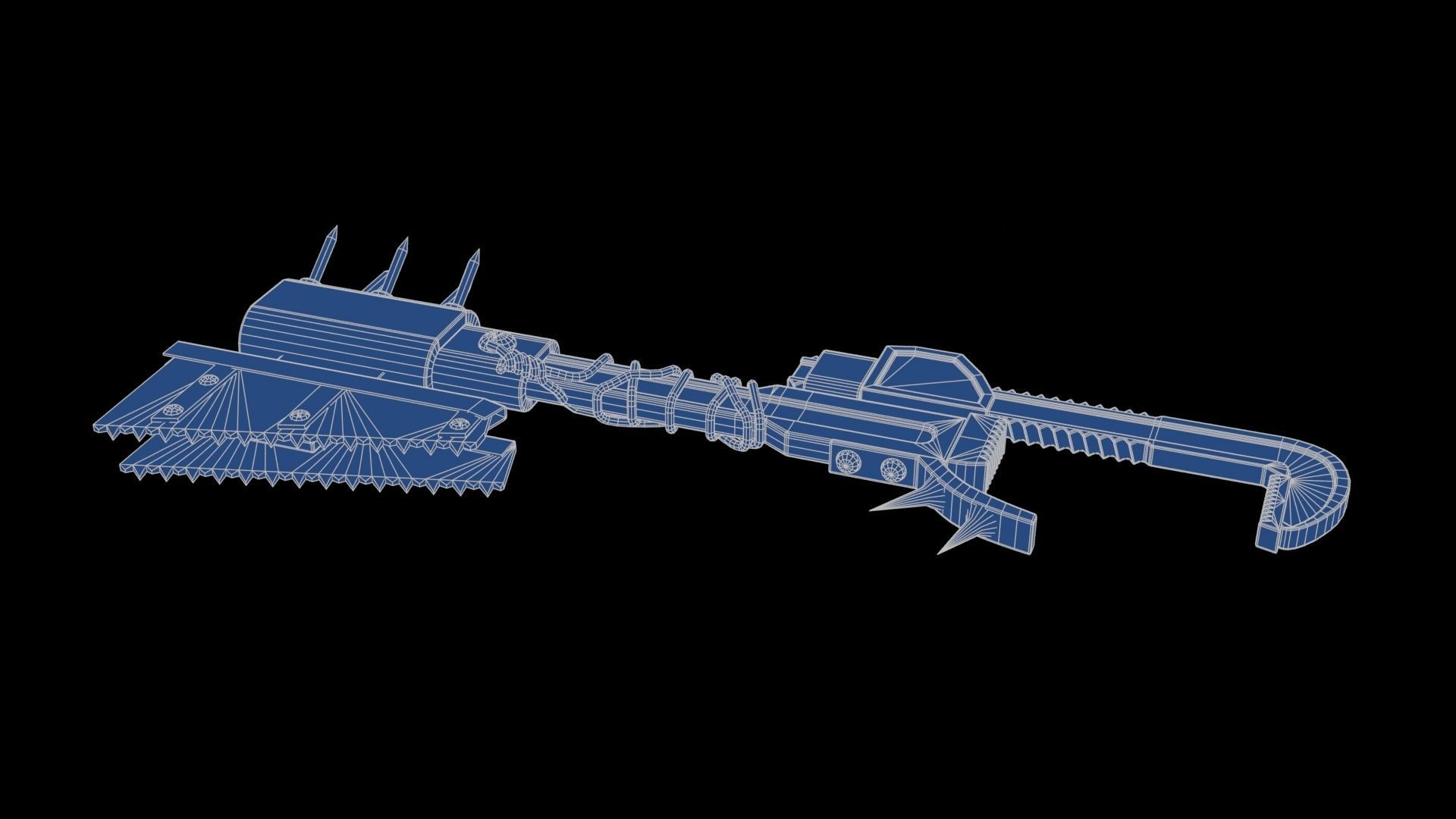 Modifiable Strike Weapon 14 Low-poly 3D model_25