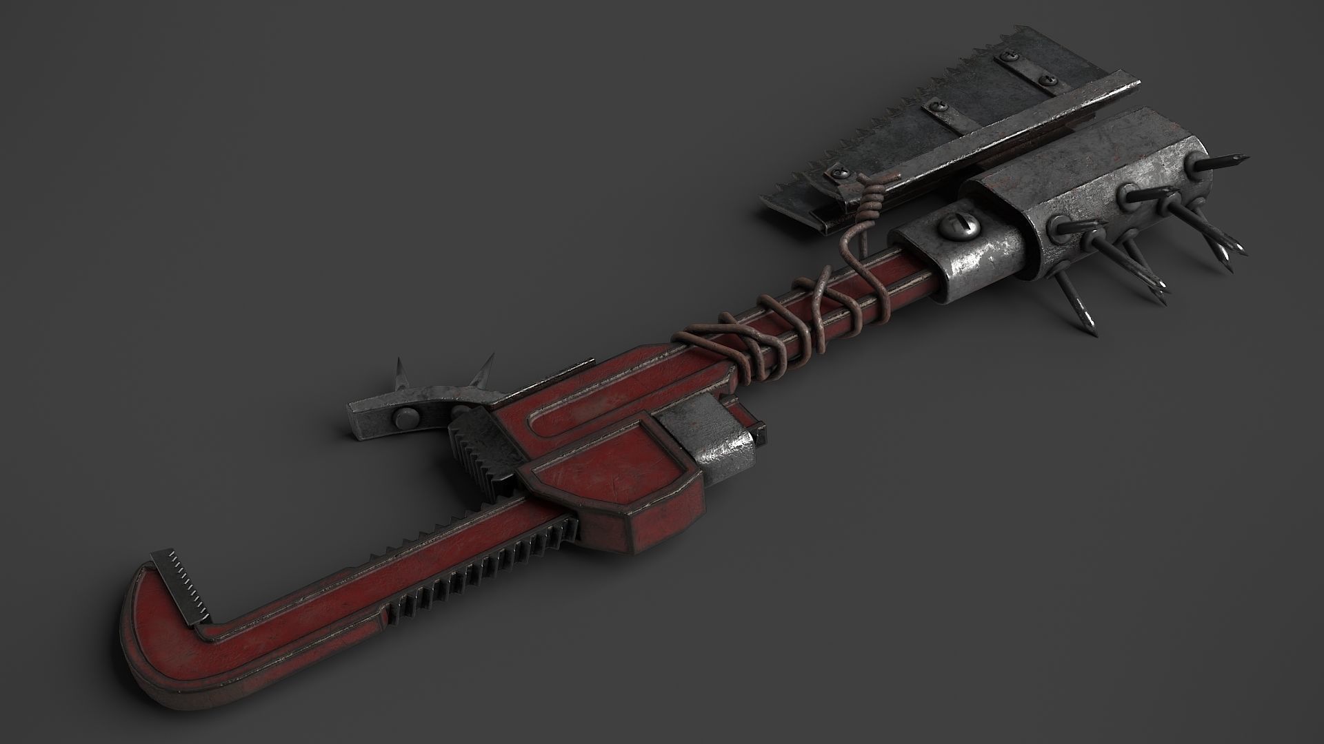 Modifiable Strike Weapon 14 Low-poly 3D model_2