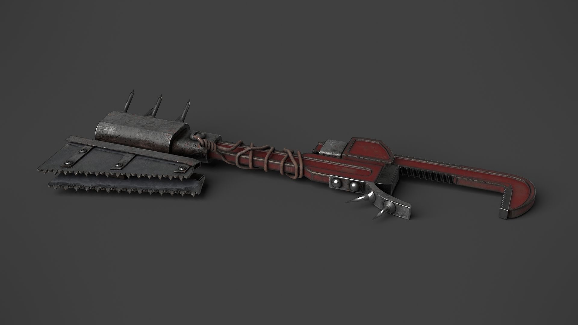 Modifiable Strike Weapon 14 Low-poly 3D model_5