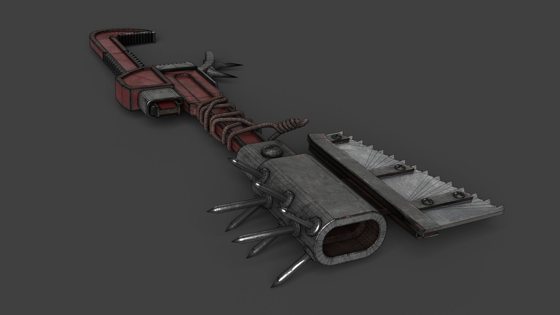 Modifiable Strike Weapon 14 Low-poly 3D model_14