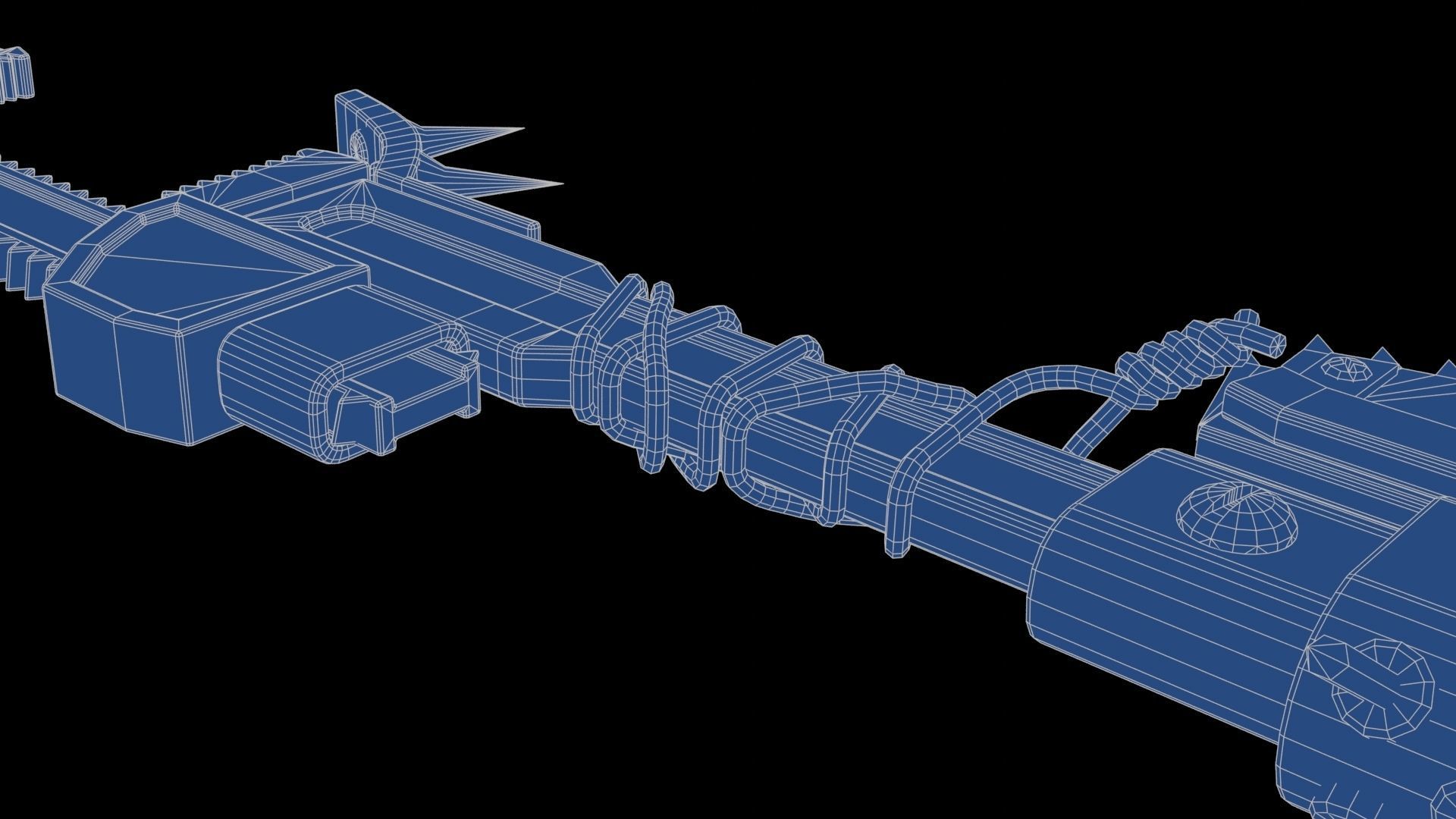 Modifiable Strike Weapon 14 Low-poly 3D model_29