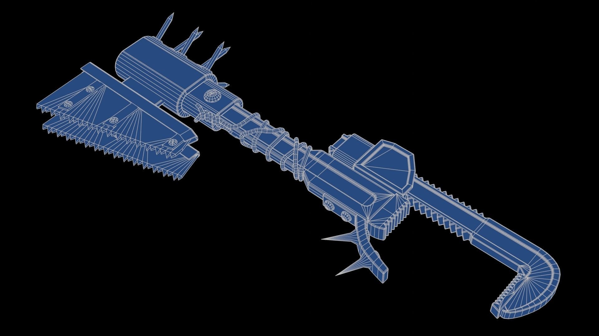 Modifiable Strike Weapon 14 Low-poly 3D model_20