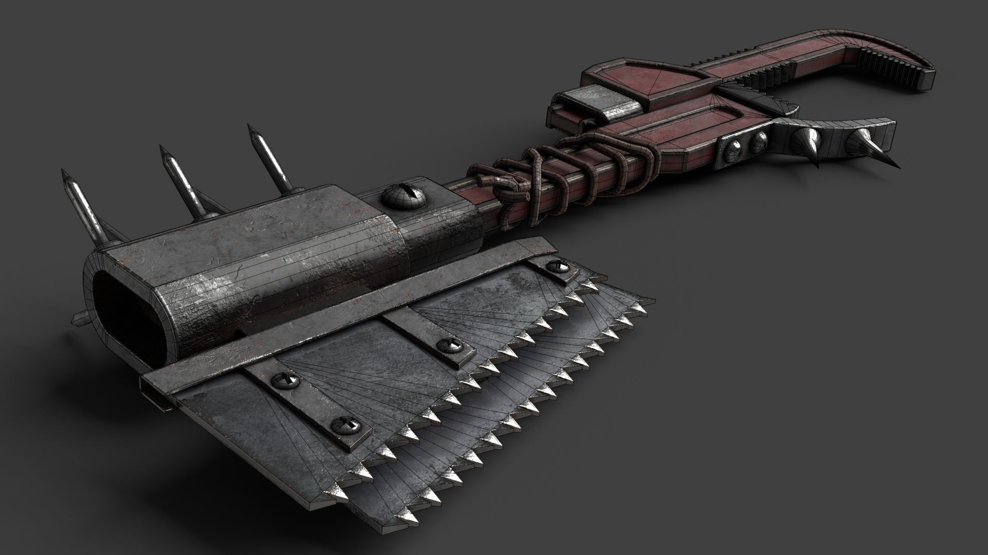 Modifiable Strike Weapon 14 Low-poly 3D model_13