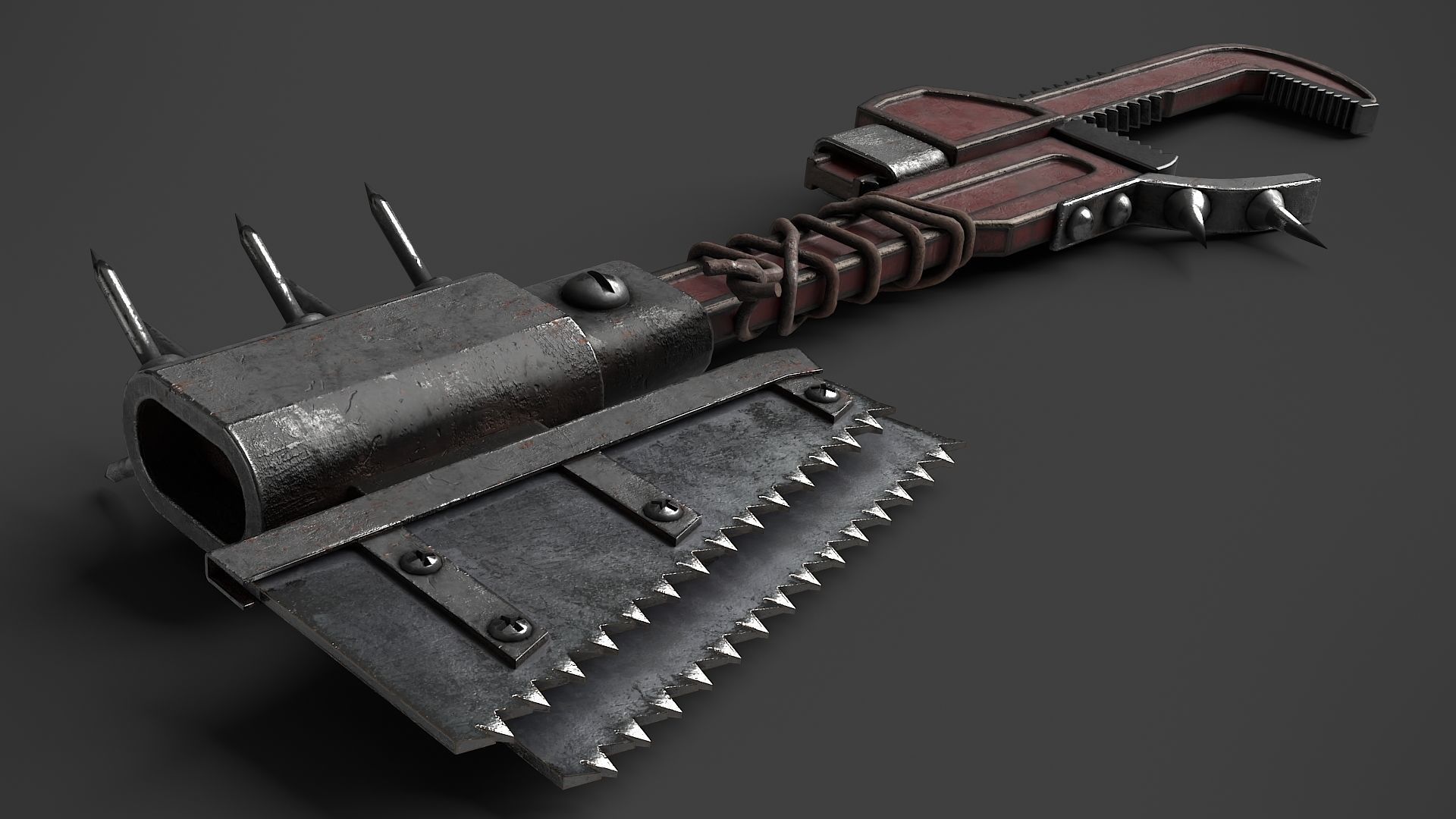 Modifiable Strike Weapon 14 Low-poly 3D model_3