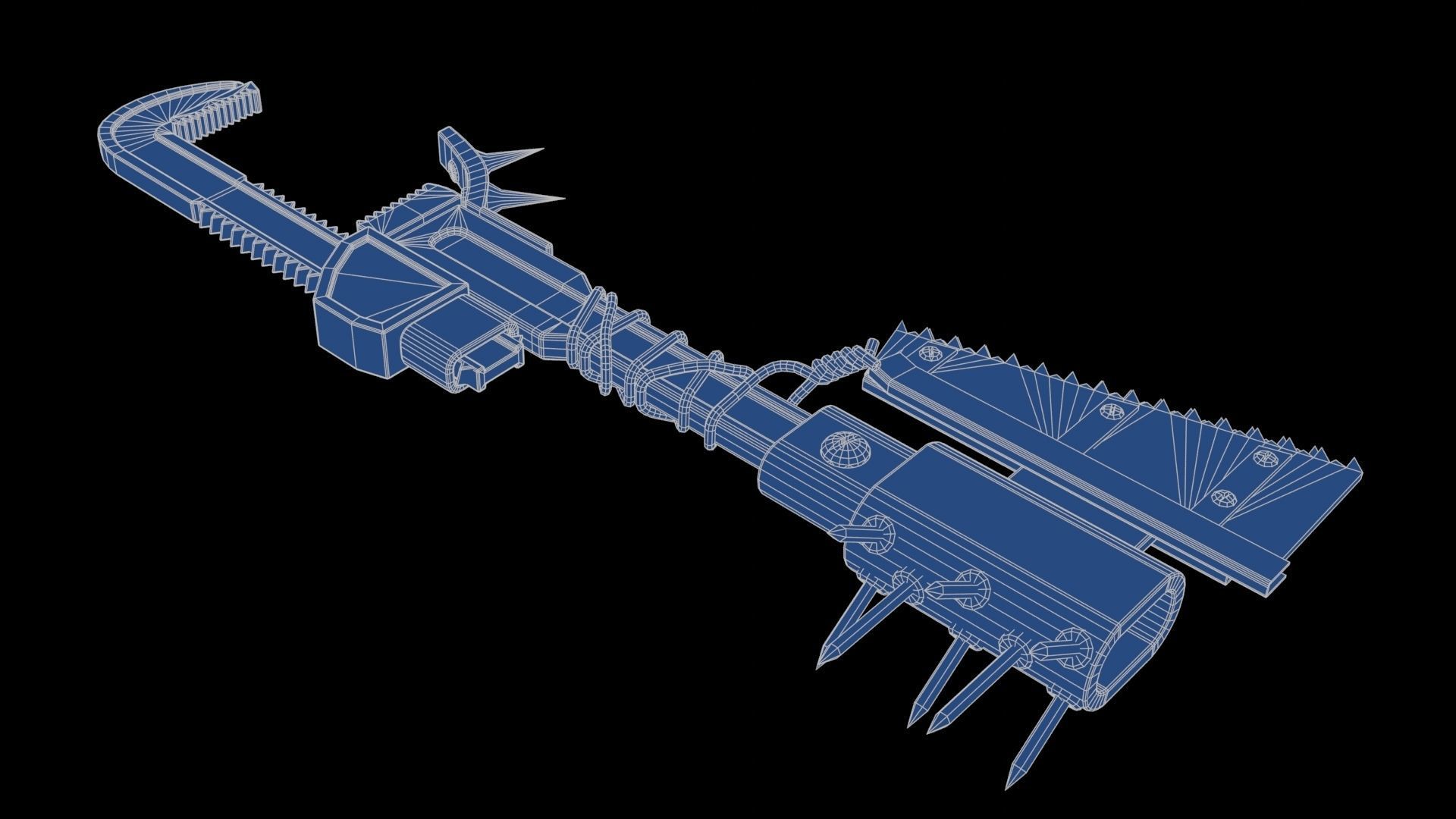 Modifiable Strike Weapon 14 Low-poly 3D model_21