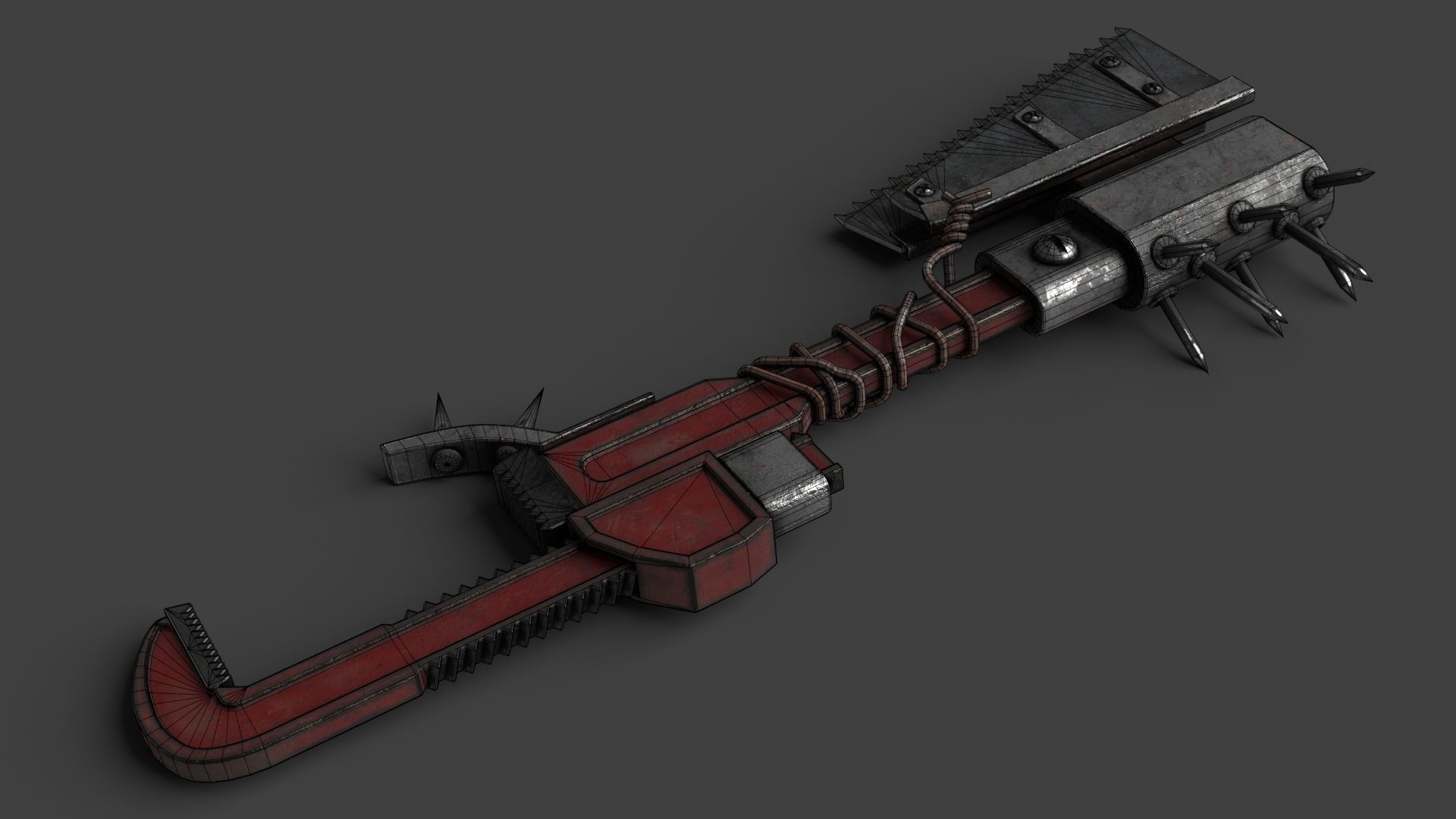 Modifiable Strike Weapon 14 Low-poly 3D model_12