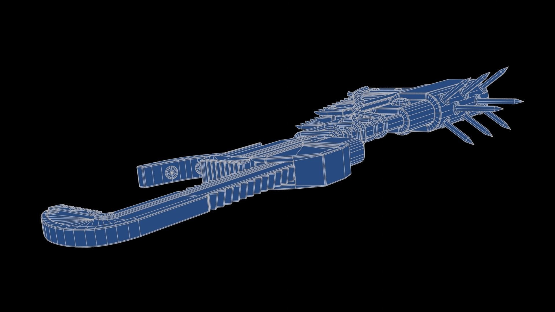 Modifiable Strike Weapon 14 Low-poly 3D model_26