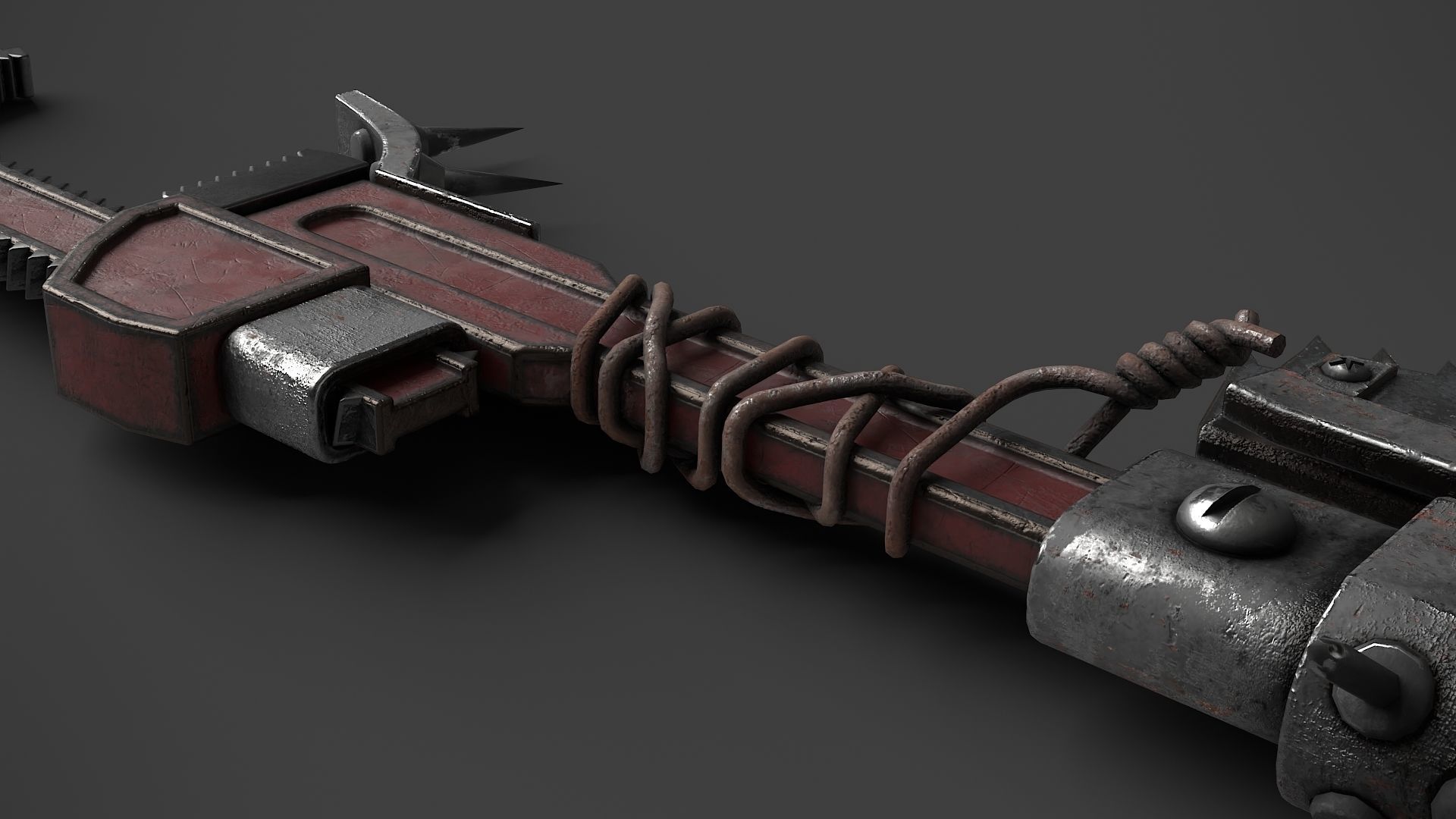 Modifiable Strike Weapon 14 Low-poly 3D model_9