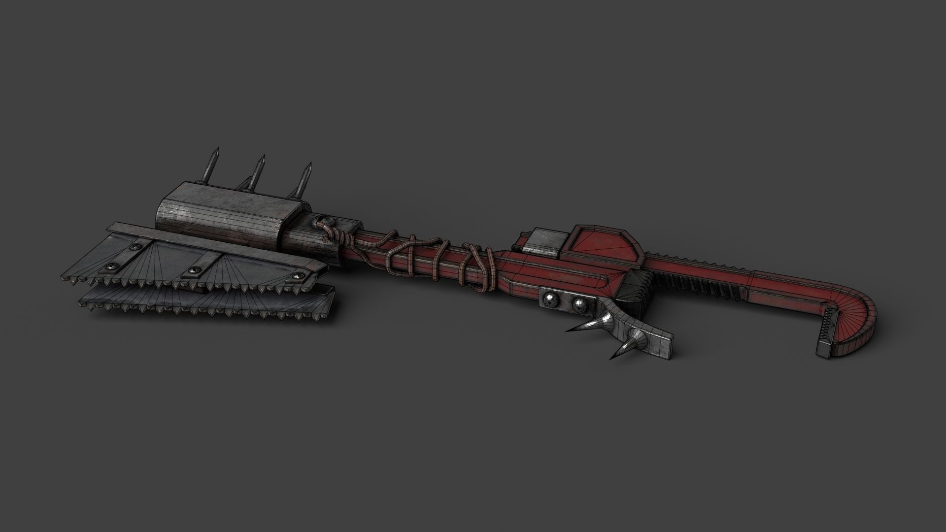 Modifiable Strike Weapon 14 Low-poly 3D model_15