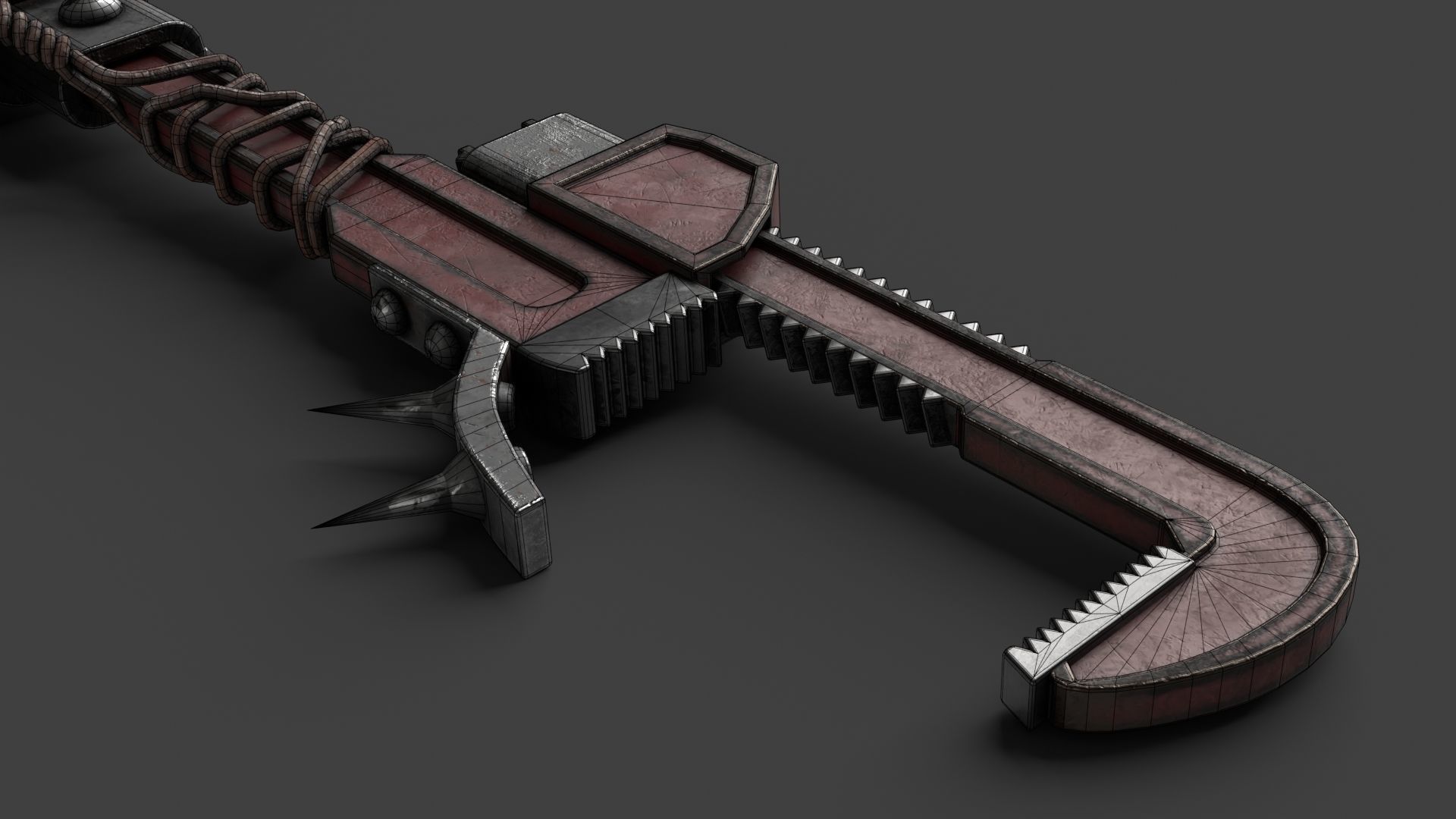 Modifiable Strike Weapon 14 Low-poly 3D model_17