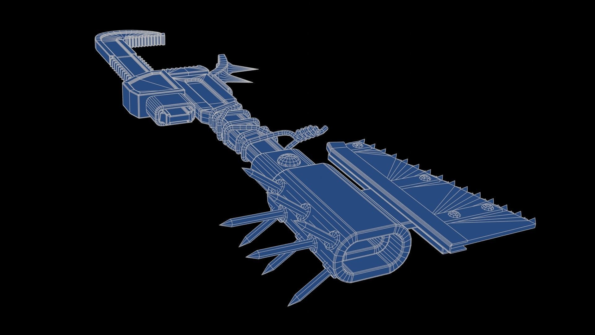Modifiable Strike Weapon 14 Low-poly 3D model_24