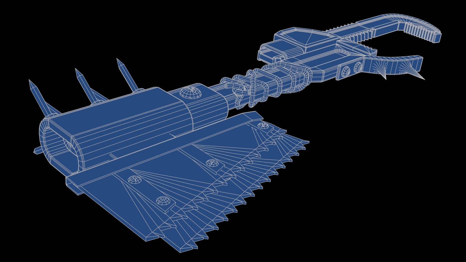 Modifiable Strike Weapon 14 Low-poly 3D model_23