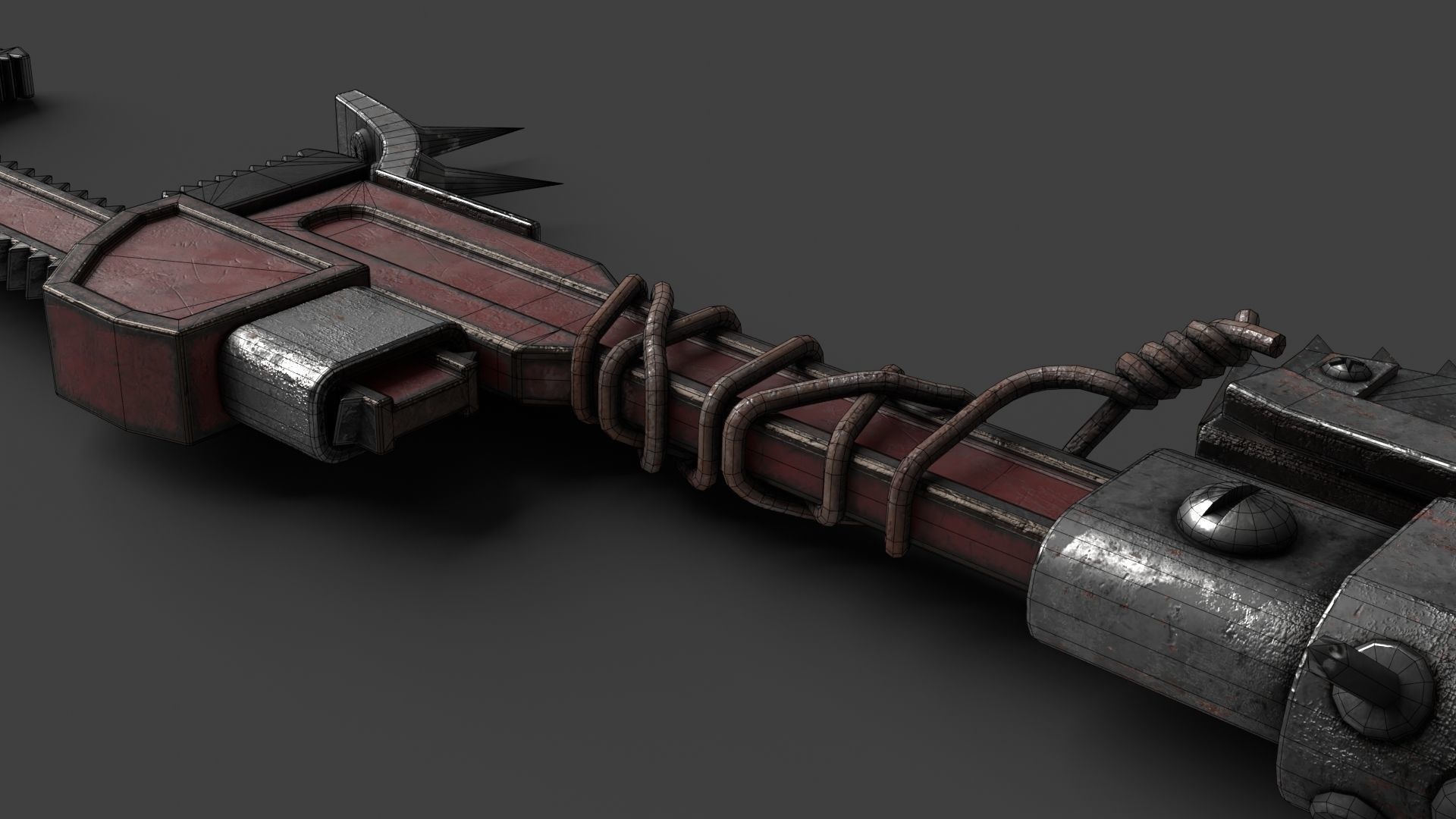 Modifiable Strike Weapon 14 Low-poly 3D model_19