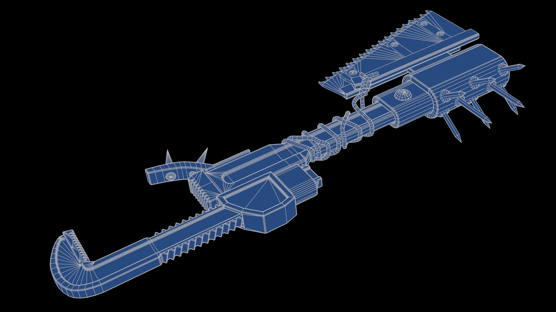 Modifiable Strike Weapon 14 Low-poly 3D model_22