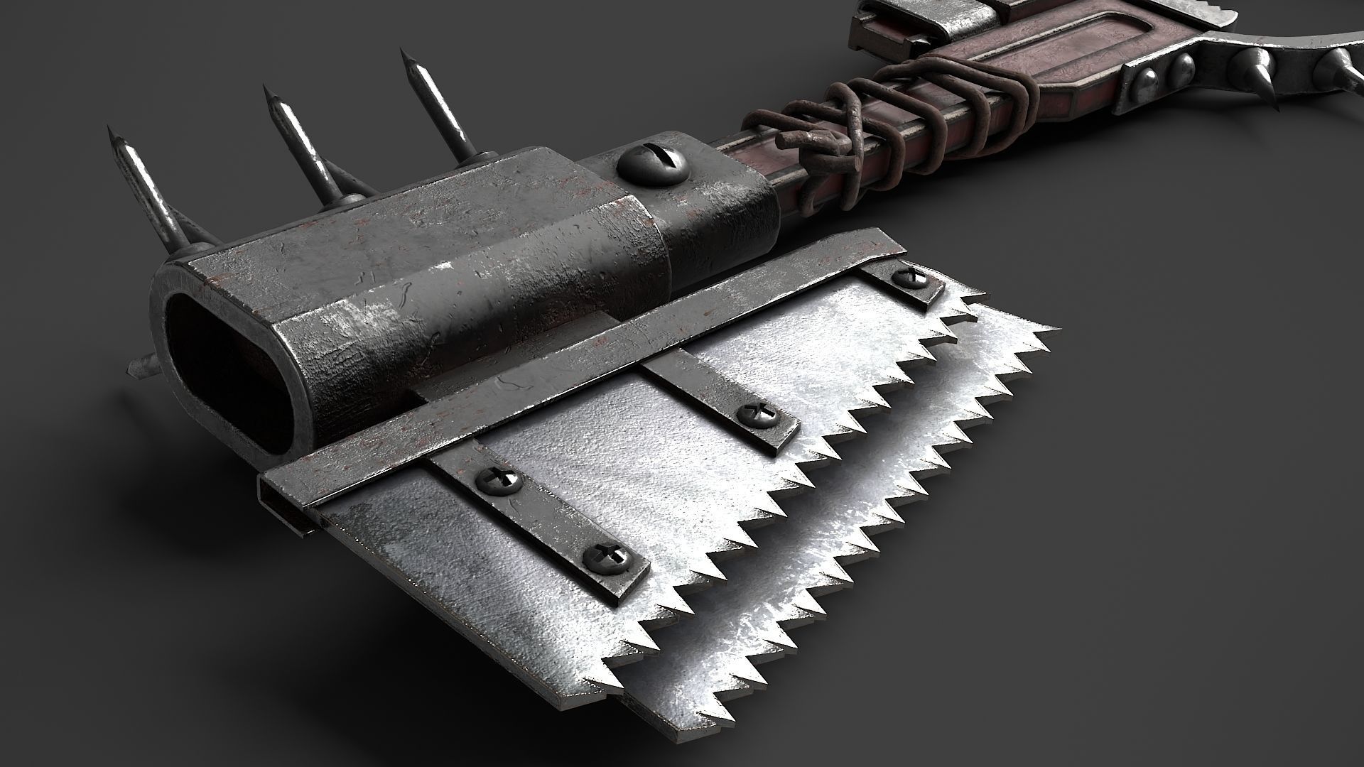 Modifiable Strike Weapon 14 Low-poly 3D model_8