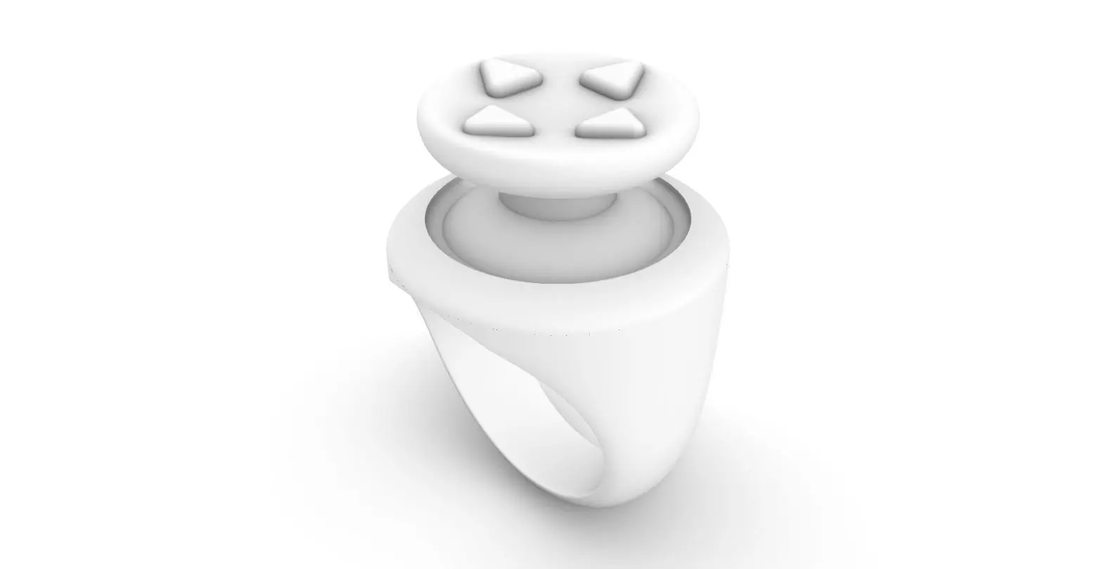 Gamepad Ring - Joystick Knob with Arrows 3D print model_0
