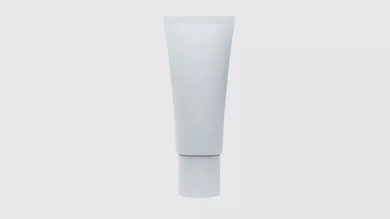 Cosmetic cream packaging 3D model_0