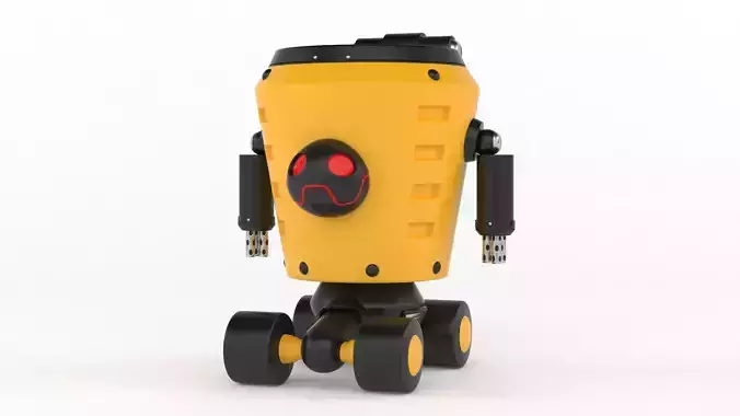 Robot on wheels 3D model