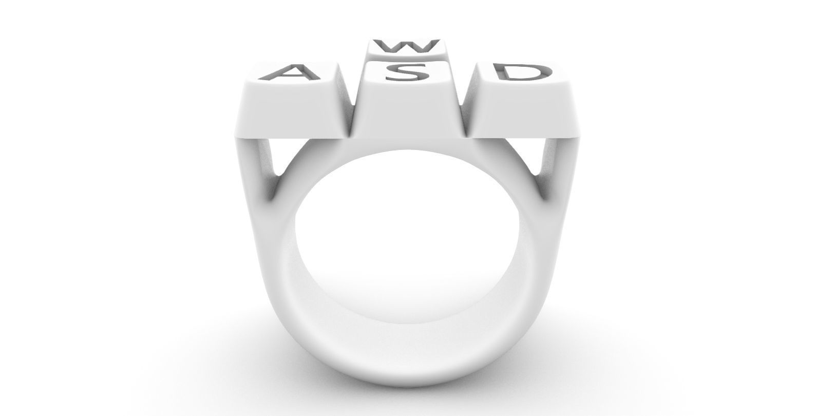 Keyboard ring WASD  3D print model_1
