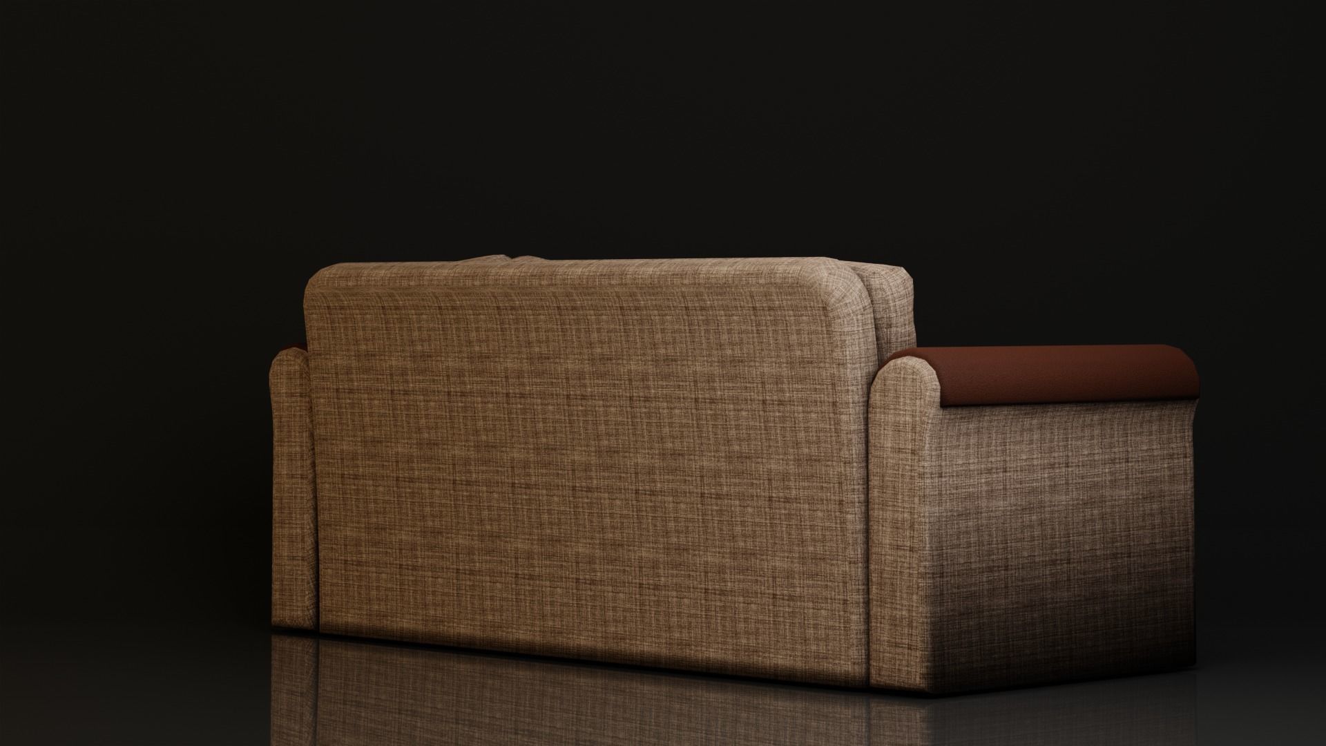 Realistic Couch - LowPoly sofa Low-poly 3D model_3