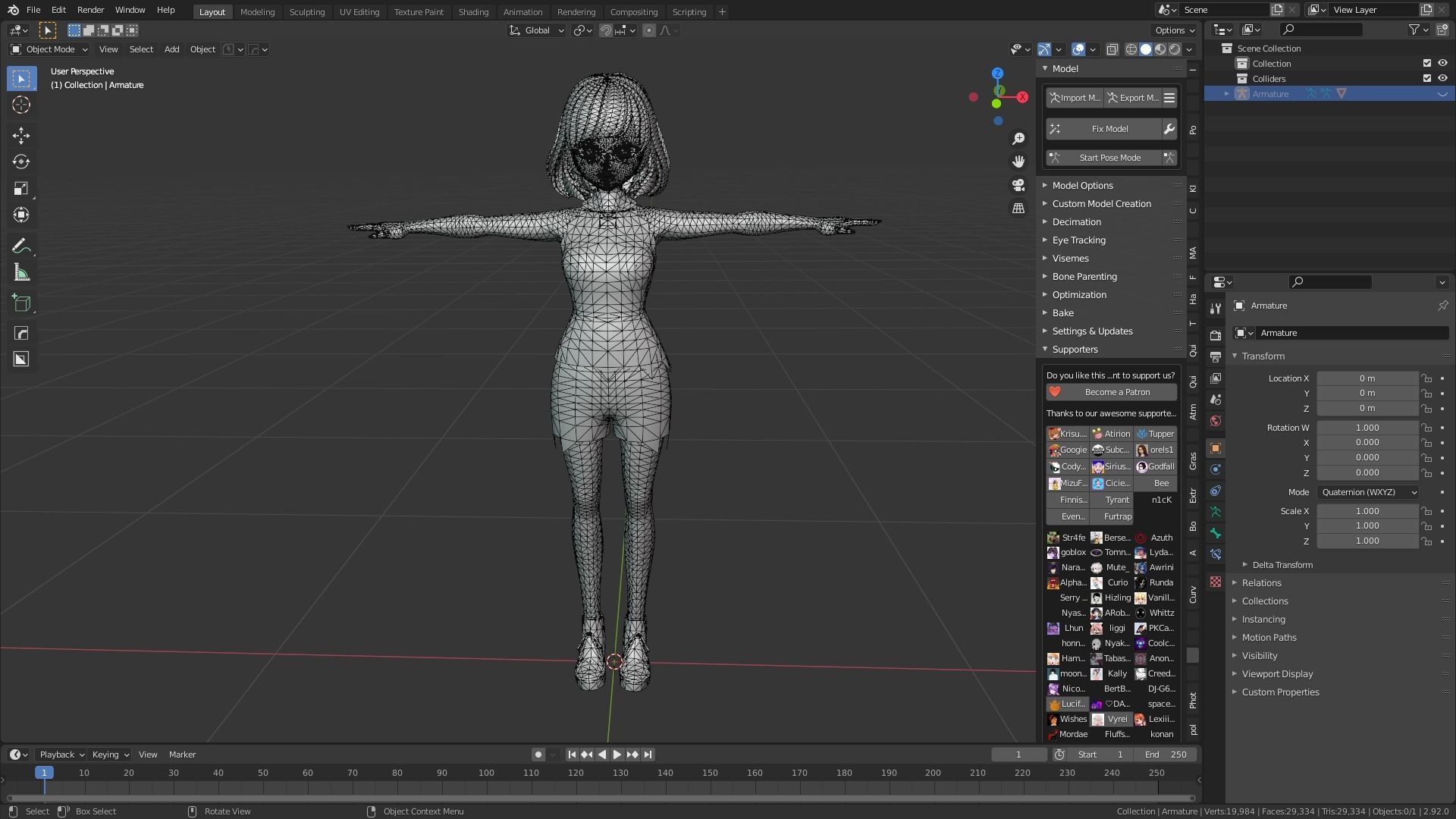 cute anime girl character - Aimi Low-poly 3D model_12