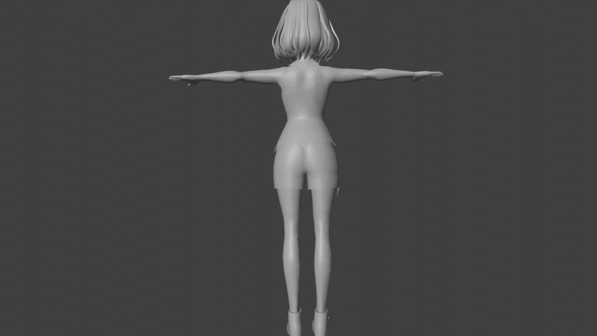 cute anime girl character - Aimi Low-poly 3D model_11