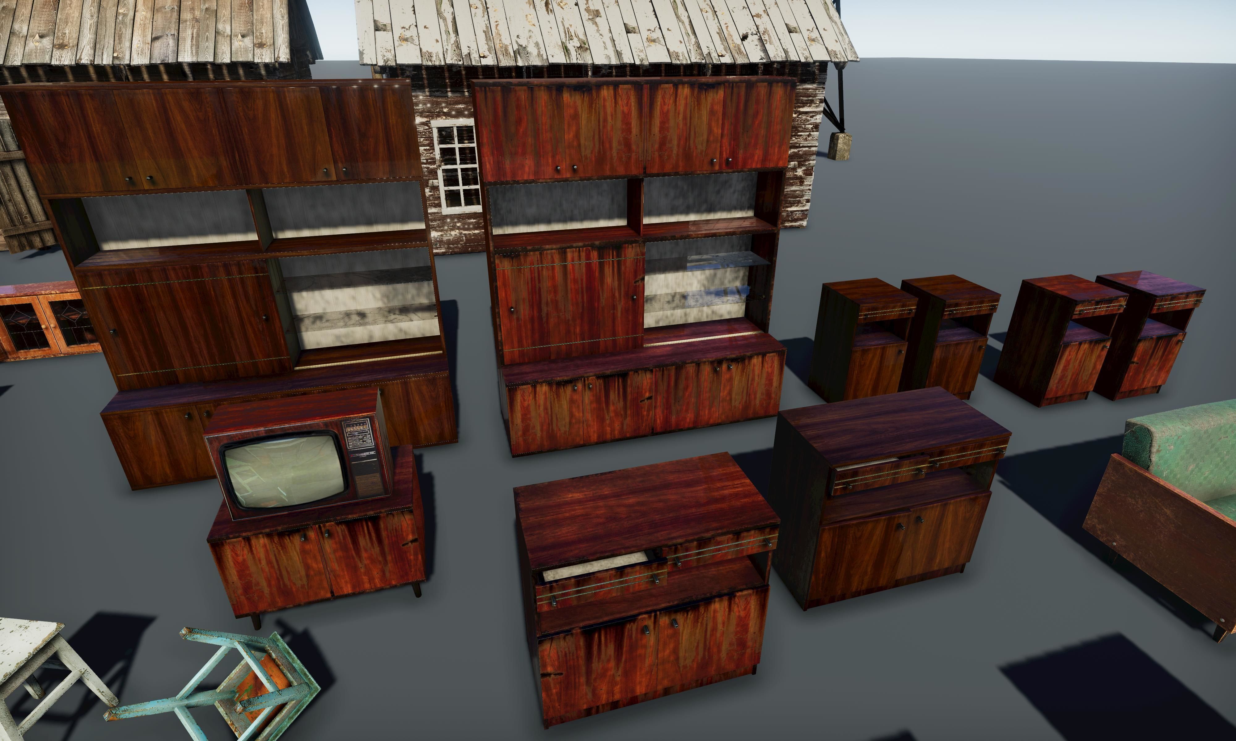 HQ Exterior Interior Props Pack Low-poly 3D model_35